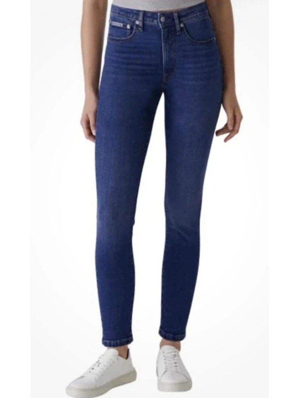 NWT Calvin Klein Women's 27 High Rise Skinny Ankle Jeans Storm Blue P0737